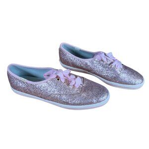 Keds x Kate Spade Rose Gold Pink Lace Up Sneakers Size 6